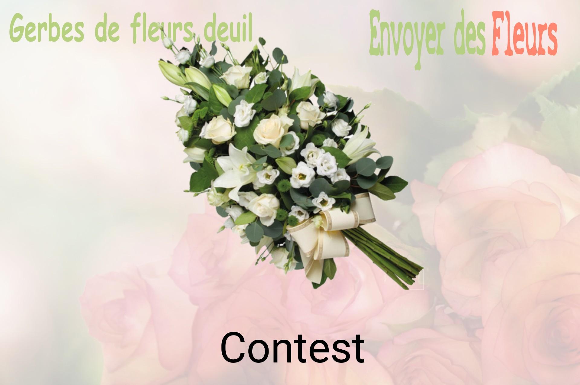 Gerbe de fleurs de deuil livrée à Contest